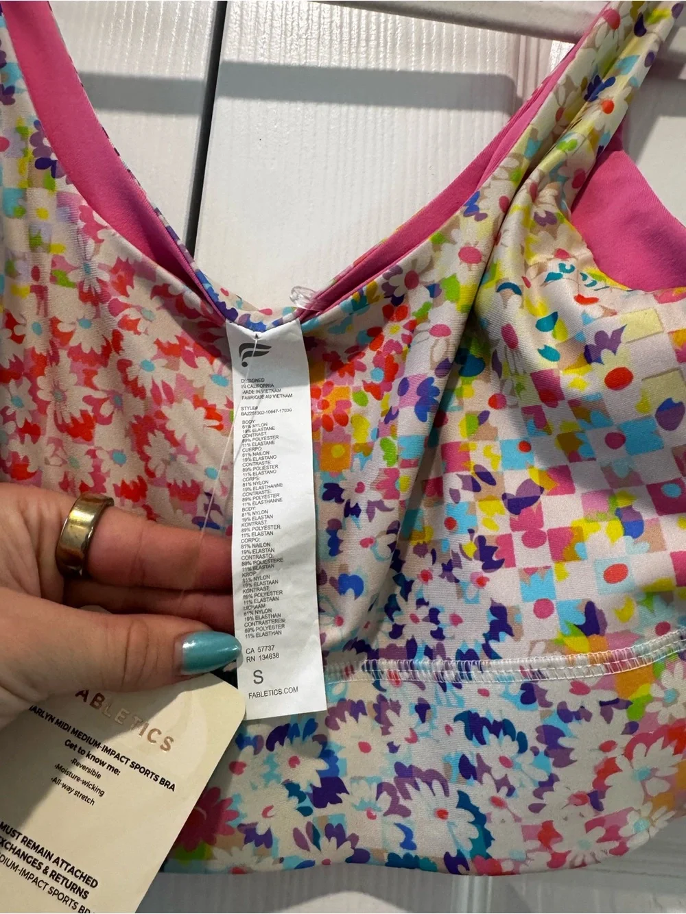 NWT Fabletics Floral Sports Bra